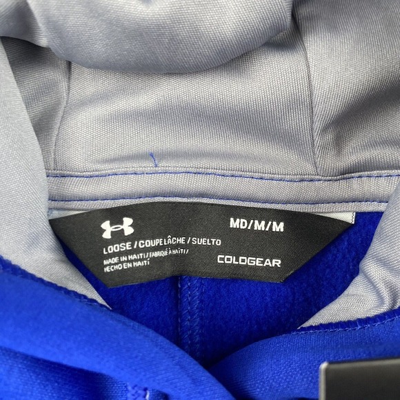 NWT Women Loose Coldgear Under Armour Blue FSU Bronco FootBall Hoodie Sz Medium - Picture 5 of 10